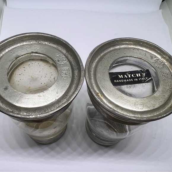 Match Pewter and Glass Salt n Pepper shakers. EUC. - Picture 5 of 5